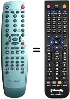 Replacement remote control Amstrad DXV 100