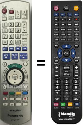 Replacement remote control Panasonic DMRE-X75 EB