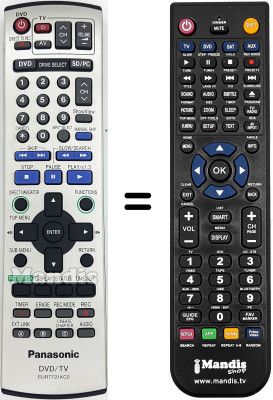 Replacement remote control Panasonic DMRE-65