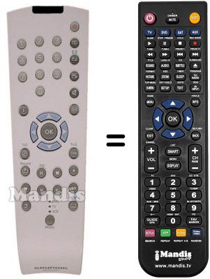 Replacement remote control Grundig GDP 5100 XENARO
