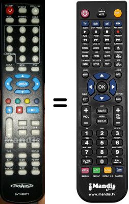 Replacement remote control Irradio DVT 502 DTT