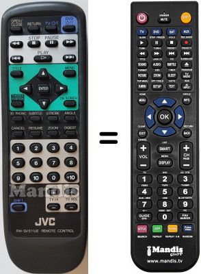 Replacement remote control JVC XV-515