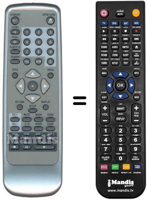 Replacement remote control Seg DVD 333