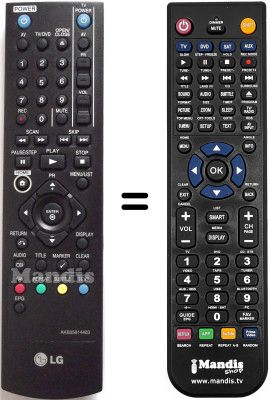 Replacement remote control LG DRT-389 H