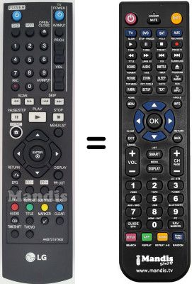 Replacement remote control LG RHT-499 H