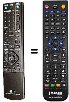 Replacement remote control LG RH-298 H