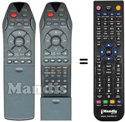 Replacement remote control Amstrad DVD 2410