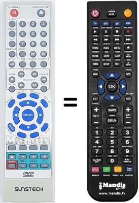 Replacement remote control Sunstech LCX-UD750