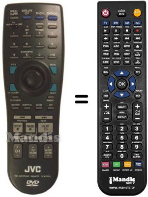 Replacement remote control JVC XV-D701