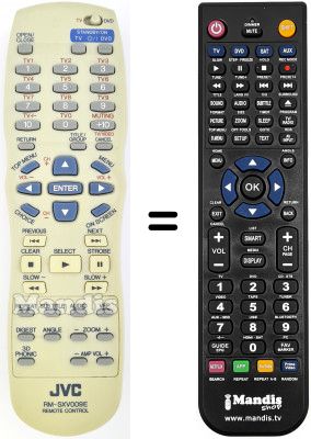 Replacement remote control JVC XV-N5