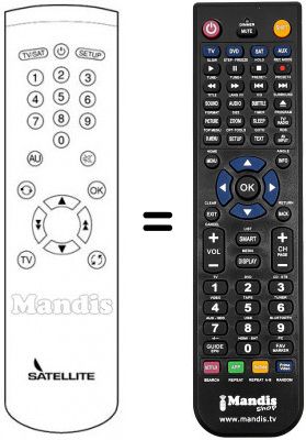 Replacement remote control Ingelen SAT 770 S Replacement remote control Ingelen SAT 770 S