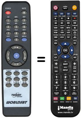 Replacement remote control TWINSAT STAR 2000