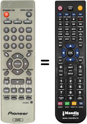 Replacement remote control Pioneer DV 550