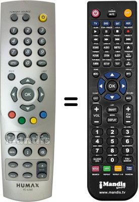 Replacement remote control Humax IPDR-9800