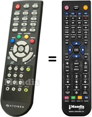 Replacement remote control STOREX AIVX 370 HDW