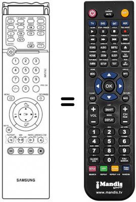 Replacement remote control Samsung PW21G5VD
