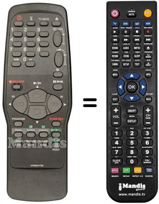 Replacement remote control Akai ATV140