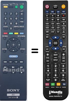 Replacement remote control Sony BDP-S570
