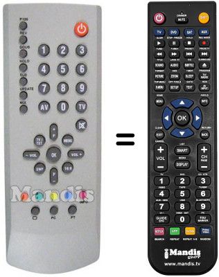 Replacement remote control Daewoo DLP15B1MW Replacement remote control Daewoo DLP15B1MW
