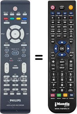 Replacement remote control Philips 242254901652 Replacement remote control Philips 242254901652