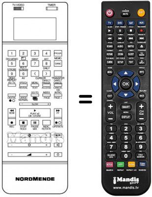 Replacement remote control NordMende V1805K Replacement remote control NordMende V1805K
