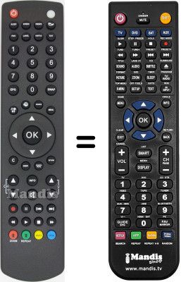 Replacement remote control Techwood VLED22TVHD1201