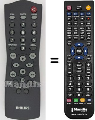 Replacement remote control Philips AS540