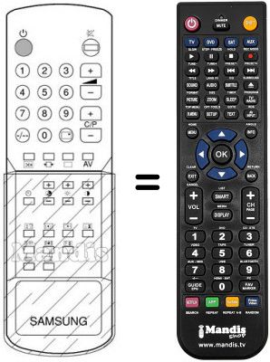 Replacement remote control Samsung 3F14-00033-071 Replacement remote control Samsung 3F14-00033-071