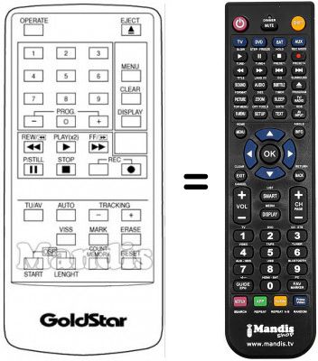 Replacement remote control LG 597-062F