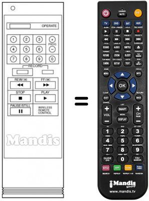 Replacement remote control LG GHV8210