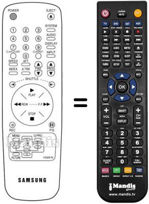 Replacement remote control Samsung SV200X