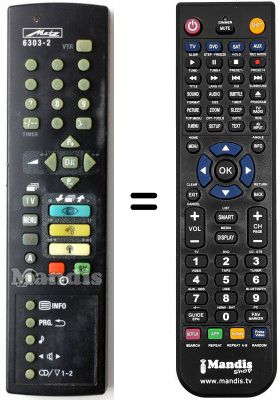 Replacement remote control Metz 63TB72100MT