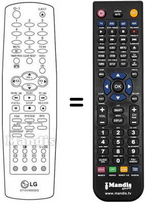 Replacement remote control LG KL14P2B