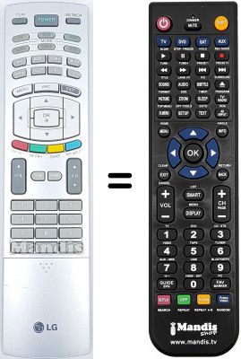 Replacement remote control LG RZ42PX3 Replacement remote control LG RZ42PX3