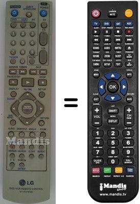 Replacement remote control LG V9850 Replacement remote control LG V9850