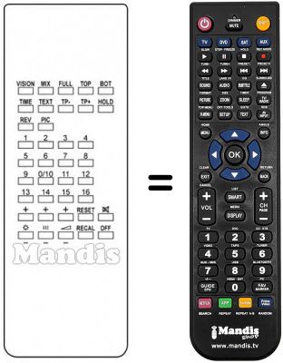 Replacement remote control Hitachi C2269H
