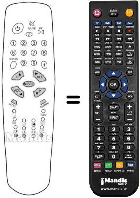Replacement remote control Akai TV2107T