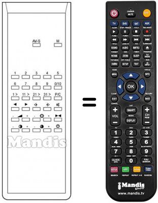 Replacement remote control Desmet TVC8H70PS