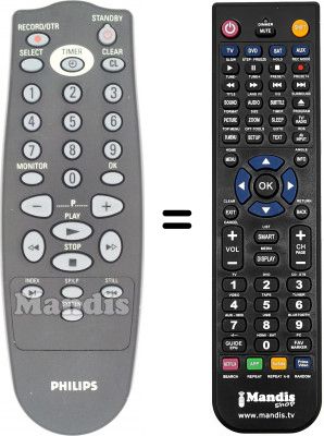 Replacement remote control Philips VR17116