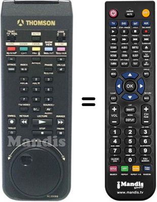 Replacement remote control Thomson 925TX1502