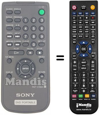 Replacement remote control RMT-D182A