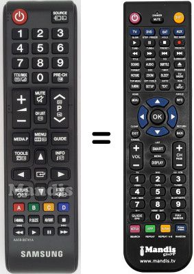 Replacement remote control Samsung LE26D450G1W/XZG Replacement remote control Samsung LE26D450G1W/XZG