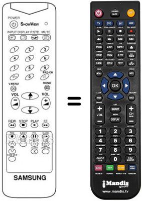Replacement remote control Samsung 20C3DF Replacement remote control Samsung 20C3DF