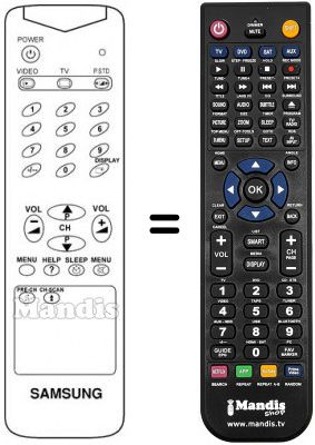 Replacement remote control AA59-10081N Replacement remote control AA59-10081N