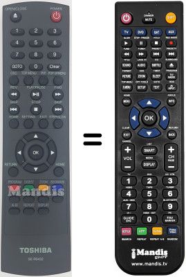 Replacement remote control Toshiba BDX3400 Replacement remote control Toshiba BDX3400
