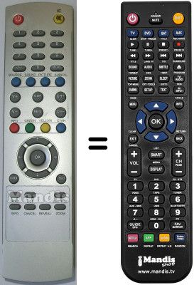 Replacement remote control Airis MW149