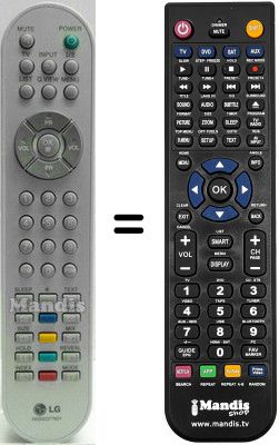 Replacement remote control LG AKB30377801