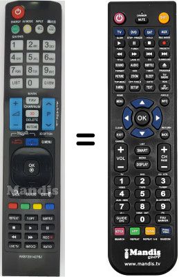 Replacement remote control AKB72914276 Replacement remote control AKB72914276