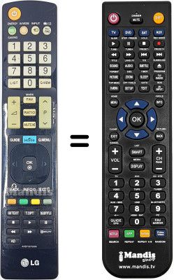 Replacement remote control LG 32LV3550-ZB