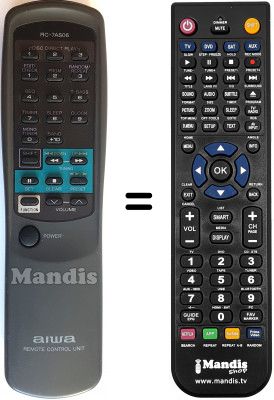 Replacement remote control Aiwa CX-NS50